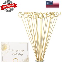 30Pcs Floral Card Holder Picks-Wire Place Card Holder for Wedding-Metal Photo…