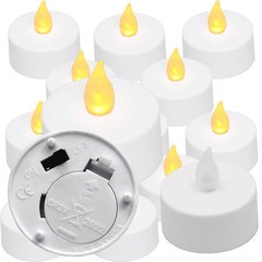 12 pieces AMBER Tea Light LED Flameless Candle Wedding Party Table Decoration