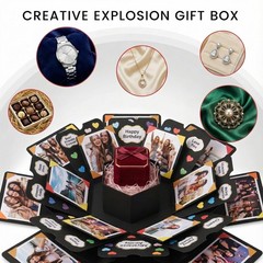 Koogel Explosion 9.84 X 14.56 X 0.59 Inches, Holds Up to 36 Photos, Black