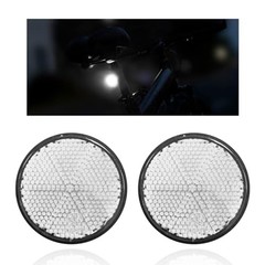 2 PCS Motorcycle Reflectors, Plastic Round Reflective Warning Reflector White