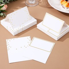 100Pcs Paper Place Cards for Wedding Table Setting Assorted Color Elegant Design