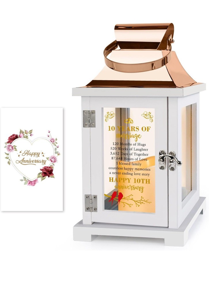 10Th Wedding Anniversary Lantern, Best 10Th Anniversary Wedding Gifts for Couple