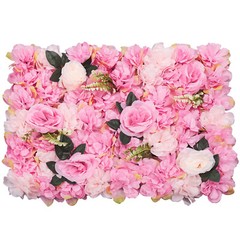 12* Artificial Flower Wall Silk Rose Dahlia Greenery Backdrop for Wedding Party