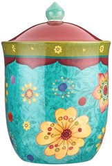 Certified International Tunisian Sunset 3-Piece Ceramic Canister Set Colorful