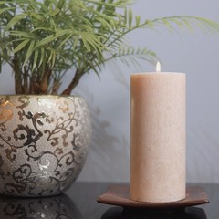 Greenspark Unscented Pillar Natural Candles Clean Burning Dripless Smokeless