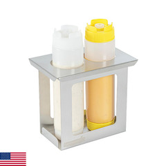 Restaurantware Stainless Steel Squeeze Bottle Holder – 1 Case – 7.01 x 4.49 x 6.