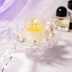 Glass Candy Dish with Lid 4oz Clear Crystal Bowl for Candies Nuts Jewelry