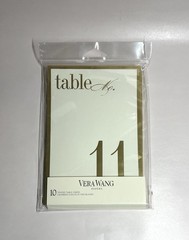 Vera Wang Fine Papers Gold Bordered Tented Table Cards 1-20 NEW