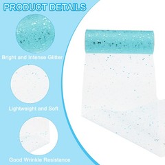Tulle Fabric Rolls 6″ by 10 Yards Fabric Spool Tulle for DIY, Teal Blue