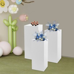3 PCS Metal Display Pedestal Stands, Display Pillars for Birthday Party Wedding