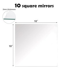 8″ Square Acrylic Mirror Centerpieces – 10 Pack Candle Plate Trays for Weddings