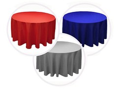 15 ROUND 120″ inch Tablecloth Polyester WEDDING 5′ Ft Feet table cover 25 COLOR