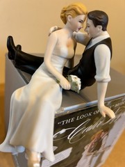 Weddingstar The Look of Love Bride and Groom Couple Figurine Edge of Cake Topper
