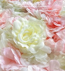 Light Pink Artificial Flower Panels Wedding Party Wall Photo Background W-30
