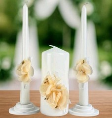 Unity Candle Set – Wedding Ceremony & Reception – 6” Pillar & Two 10” Taper…
