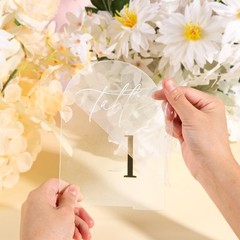 Arch Wedding Table Numbers 1-10 with Stands Elegant Gold Number 5.5 x 7” Arch…