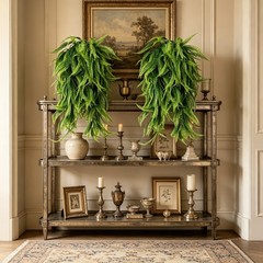 10pcs Artificial Hanging Plants Flowers Outdoor Fake Fern Garland Wedding Decor