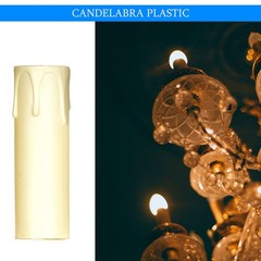 – 12 – 3.5 Inch Ivory Plastic Drip Candle Covers 13/16 Inch Inside