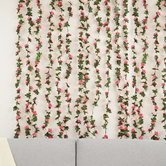 2Pcs 16.4Ft Flower Garland Artificial Rose Vines for Bedroom, Cute Fake