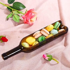 1Pcs Green Glass Wine Bottle Planter with Stand,Multi-use Glass Vase 1pcs-green