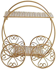 14 in Gold 2 Tier Cinderella Carriage Cupcake Dessert Display Stand | 14″ Cup Ca