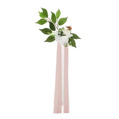 10Pcs Wedding Aisle Decorations Pew Flowers Chair Decor Artificial Flowers White