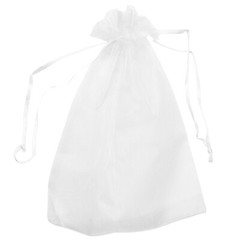 White Drawstring Organza Gift Bags Wedding Party Favor Jewelry Pouches 20/50/100