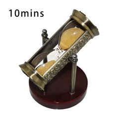 Sand Timers, Embossed 10 Mins Hourglass with Golden Sand, Vintage Bronze
