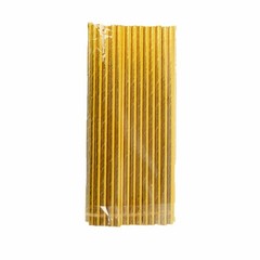 Gold 50 Metallic 8″ Disposable Food Grade Drinking Paper Straws Party Events