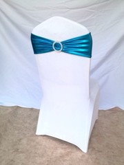10 Metallic Spandex Chair Band for Folding Banquet Universal Chair Covers