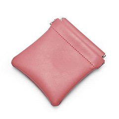 PU Leather Jewelry Travel Bag Leather Jewelry Pouch 3.54″x3.54″ Pink