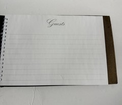 Guest Book Wedding Bridal Dark Brown Bow Lillian Rose 10”
