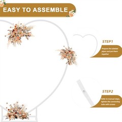 Heart Shape Wedding Arch Backdrop Stand Dual Layer Arbor Frame Banquets Holiday