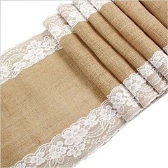 Awtlife 12 x 120 Inch Burlap Table Runner for Wedding Bridal Shower Baby