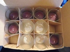30 Clear Votive Candles New!