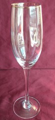 Wedding Champagne Toast Flute Gold Rim ( 1 ) Holds 9oz. No Brand 10″×2¾»SPOTLESS