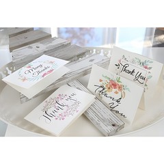 100 Floral All Occasions Thank You Cards with Envelopes Set 4×6 Invitation Note