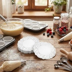 TIESOME 200 Pcs Small Paper Doilies, 3.5 Inch Round Paper Doilies Disposable