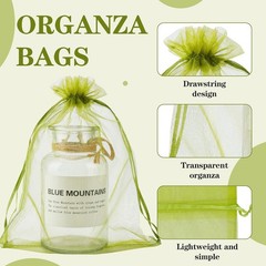 50pcs Organza Mesh Gift Bags 6×9 Inches Drawstring for Jewelry Wedding Decor
