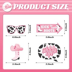 Western Themed Photo Booth Props – 27 Pcs Let’s Go Selfie Props Favors