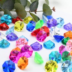 60pcs Acrylic Diamond Gems Pirate Plastic Large 32mm x 24mm, Multicolor