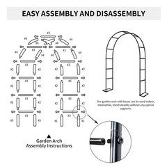 Garden Arch Trellis for Climbing Plants Outdoor Wedding Arches Brown