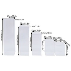 5pcs Floral Bouquet Rack Clear Acrylic Stand Box Fit For Wedding Backdrop Decor