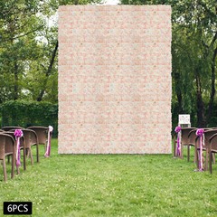 6 Pcs Artificial Flower Wall Silk Floral Backdrop Party Wedding Decoration Panel