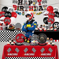 Race Car Birthday Party Decorations,185pcs Cars Birthday Decorations Plates a…