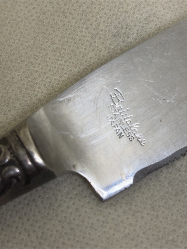 Vintage 1970s Bridalane Stainless Steel Serrated Pie/Cake Knife Sterling Handle