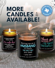 Wife Candle, Unique Funny Gift from Husband, Thoughtful 9 ounce, Black