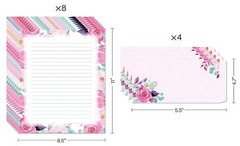 Stationary Writing Paper with Envelopes – Flora Stationery Set Clear