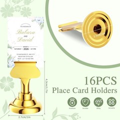 Sophisticated Gold Table Sign Holders – 1.7 Inches, Ideal for Elegant Occasions