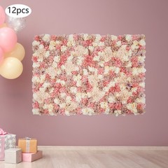 12* Artificial Flower Wall Panel Wedding Backdrop Event Party Flower Wall Panel